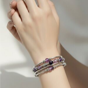 Elegant Purple Beaded Bracelet
